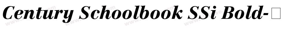 Century Schoolbook SSi Bold字体转换